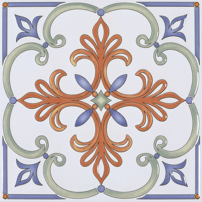 Witte en rode moderne tegels 200x200 mm bloemen keramische rustieke tegels en vintage tegels voor restaurant en slaapkamer