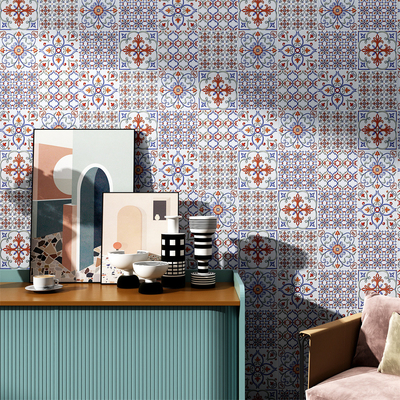 Niet-slip witte 200x200mm bloemenvloer en muur keramische rustieke tegels voor woonkamer en restaurant