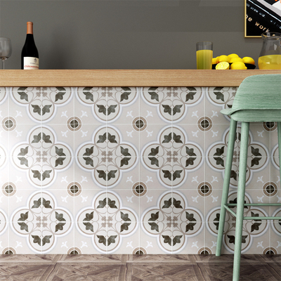 slijtagebestendige grijze vloer en muur floret keramische rustieke tegels 200x200 mm en geen vervaagde tegels voor balkon