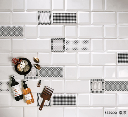 Aantrekkelijke, glanzende gemengde verpakkingen voor binneninrichting 10x30 cm voor badkamer en keuken, ISO9001-gecertificeerd