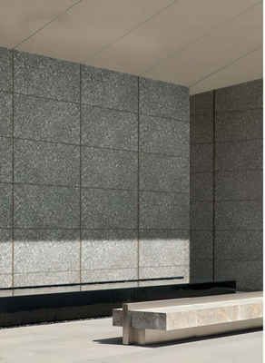 Grijze Lychee Bush-Hammered Finish Matt Curtain Wall Porseleinen tegel voor winkelcentrum 600x1200mm