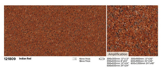 Schramvast 600x900x18cm Zuurvast Rood Vloertegel Voor Restaurant