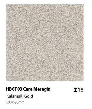 600 x 600 mm Grijzige gele klei Buitensteentegel 18 mm dik