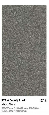 Zwart 300x600x18mm Buitenvloer Paving Porselein tegel Voor Hof