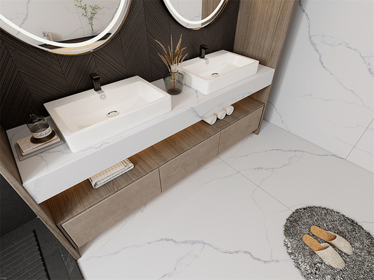Zuur-bestendige Binnenvloer Carrara Matte Gesinterde Steen Platen Voor Eetkamer 1420x2700mm