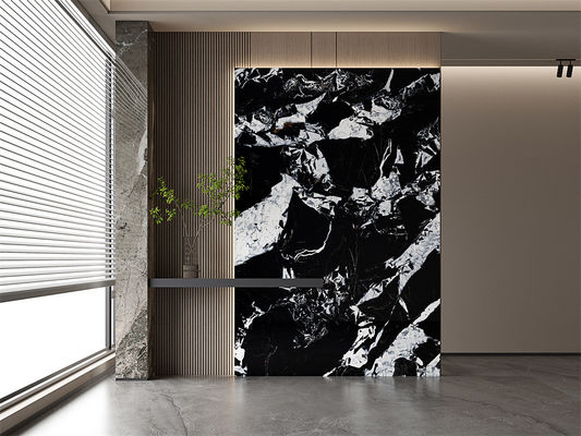 1600x3200mm Zwarte Matte Gesinterde Steenplaat voor Kantoormuren