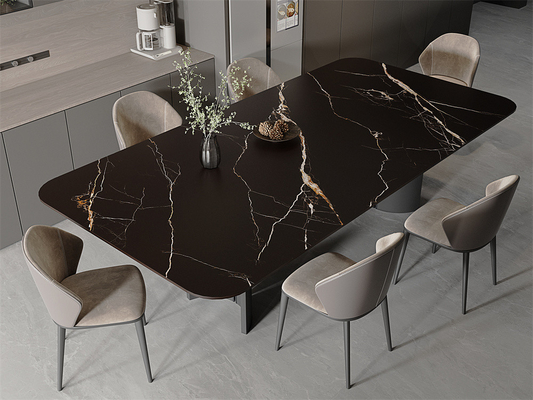 Zwart 1600x3200mm Matt gesinterd stenen plaat voor slaapkamerontwerp