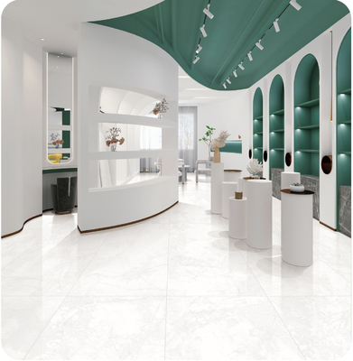 SGS decoratieve tegels en 600x1200mm witte binnenvloer zachte geglazuurde porseleinen tegels voor ontwerp