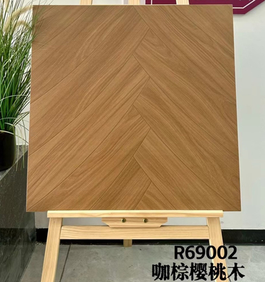 Herringbone 600x600mm Bruine houten keramische tegels en vintage vloertegels voor woonkamer