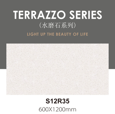Textured 60x120cm White Terrazzo Indoor Floor Soft Glazed Porcelain Decoration Tiles Voor Badkamer