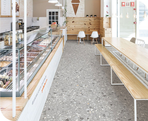 Lichtgrijz 60x120cm Buiten Terrazzo vloer Duurzaam porseleinen decoratie tegels Voor achtertuin