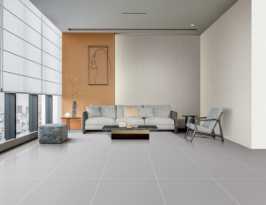 Sterrenglazuur 600x1200mm Textured Porcelain Floor Tile For Office Grade AAA Grijs