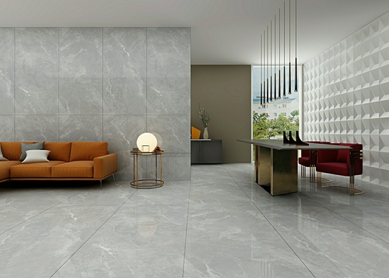 Retro Prachtige 900x1800x9mm Grijze Marmeren Look W.A 0.5% Buitenvloer Gelast Gepolijst Porseleinen Tegel Voor Badkamer