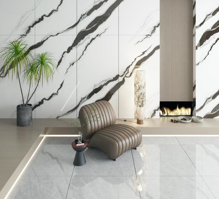 Niet-glijdende gepolijste glazen porseleinen tegels en Carrara wit 900x1800x9mm binnenvloer en wandtegels voor decoratie en kantoor