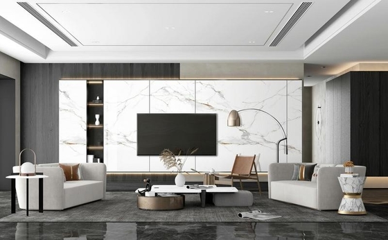 Carrara binnenvloer en wandtegel gepolijst geglazuurd porselein 900x1800x9mm Voor decoratie en bouw