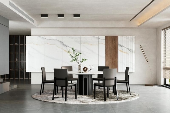 Verbazingwekkende Carrara wit gepolijst porselein geglazuurde vloertegels en anti-slip tegels voor eetkamer en kantoor 900x1800x9mm