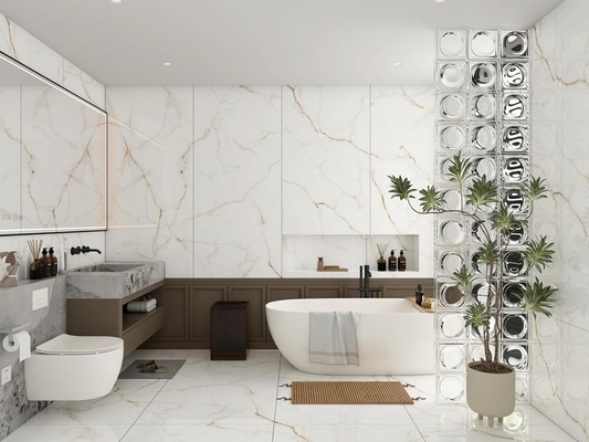 Beige vuursteen binnenvloer 900x1800x9mm Porselein geglazuurd gepolijst tegel zonder vervaagde Duurzame vloer voor de keuken