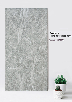 Lichte grijze klei gordijnen 600x1200mm Zachte aanraking Mat