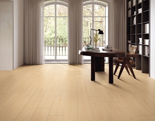 200x1000mm Bruin en Geel Duurzame Houten Porseleinen Strips Voor Kantoor Eco-vriendelijk Interieur Floor Strip Balkon