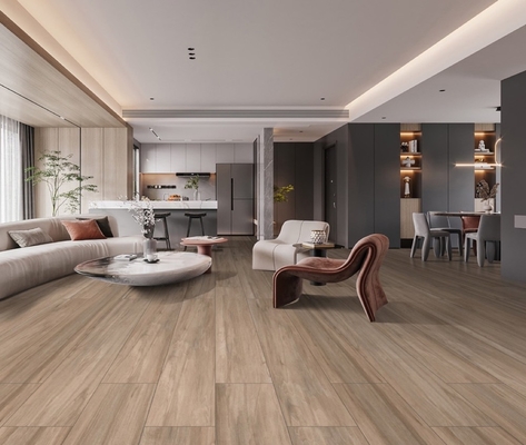 Geen vervaagsel 250x1500mm Houten porseleinen strips en bruine vloertegels voor woonkamer Geen vervaagsel