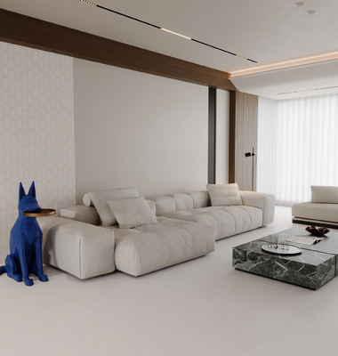 Beige geel 600x1200mm Mat geglazuurde porseleinen tegels voor balkon en slijtvast vloertegel voor keuken