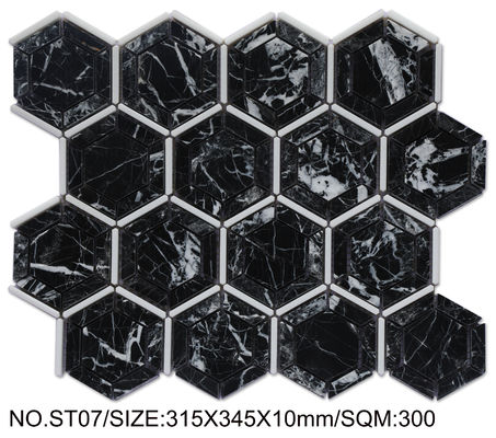 Krasbestendige Zwarte 315x345mm Zwembadmozaïek Voor Balkon