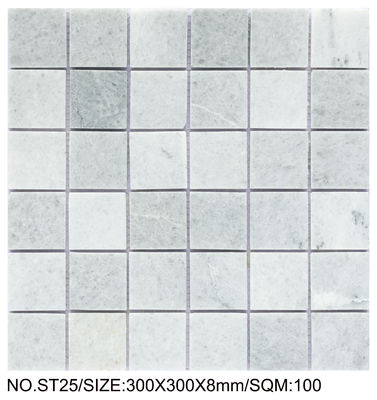 Firebrick Square 300x300mm Natuursteen Mozaïek voor Eetkamer en Woonkamer