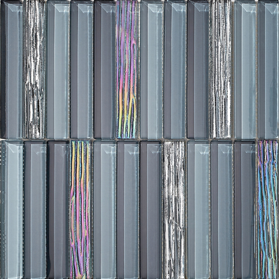 Decoratieve en Stijlvolle Grijze 300x300mm Interieur Wand Glasmozaïeken voor Appartementen en Renovatieprojecten