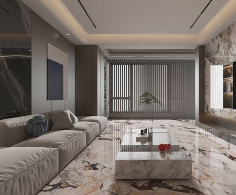 1000x1000mm Bruine Zuur-Bestendige Elegante Binnen Vloer Gepolijste Geglazuurde Porseleinen Tegel Voor Balkon