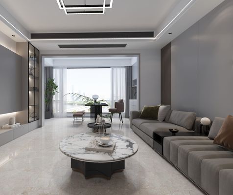 Grijze 1000x1000mm Niet-vervaagbare slijtagebestendige binnenvloer gepolijste geglazuurde porseleinen tegel voor decoratie