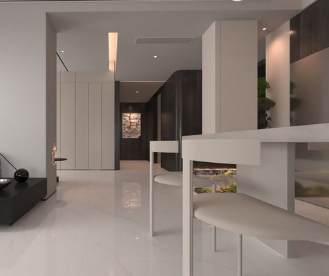 Carrara slijtvast en niet-vervagende 1mx1m gepolijste geglazuurde porseleinen vloertegel voor gebouw en keuken