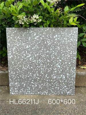 Stijlvol grijs 600x600 mm Terrazzo keramische vloertegels voor eetkamer en woonkamer