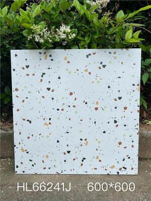 Antibacteriële en Duurzame Witte 600x600mm Binnen Terrazzo Keramische Tegels Voor Keuken