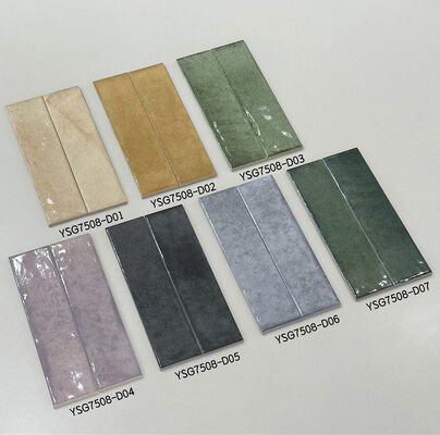 Prachtige en duurzame glanzende keramische wandtegels van 75x300 mm voor de woonkamer