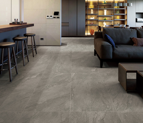 Brandsteen en vlekbestendig grijs 600x1200mm Matt met vormoppervlak Porseleinen tegels voor slaapkamer en gebouw