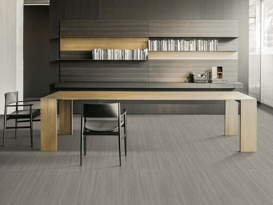 Grauwe waterdichte en duurzame 600x1200 mm binnenvloer houten porseleinen tegels voor project en gebouw
