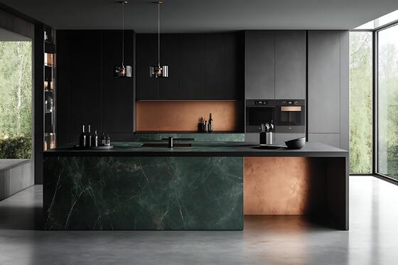 Groen waterdicht 1600x3200x12 mm gesinterd stenen plaat 800x2600 mm AAA-klasse voor woonkamer en gebouw