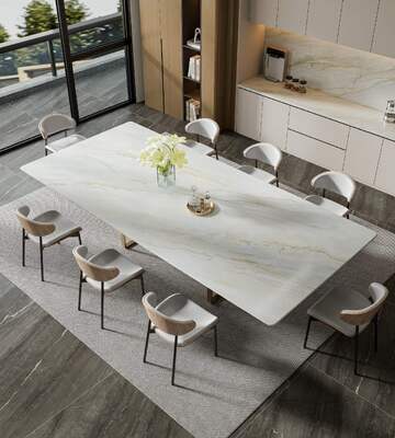 Milieuvriendelijke Beige Marmeren Gesinterde Steen Plaat 800x3600x12mm Gepolijst voor Keuken en Eetkamer