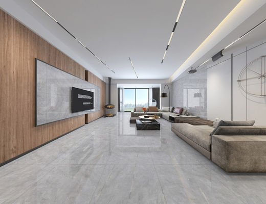 ISO9001 1152SQM poetste Verglaasde Tegels, 80x80cm Grey Marble Porcelain Floor Tile op