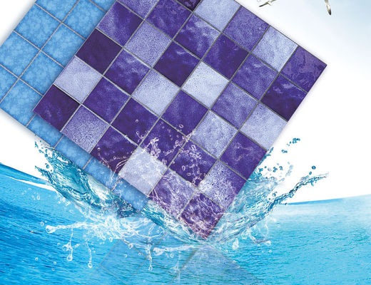 Blauwe Keramische Zwembadmozaïektegels 6mm Glanzend Mat