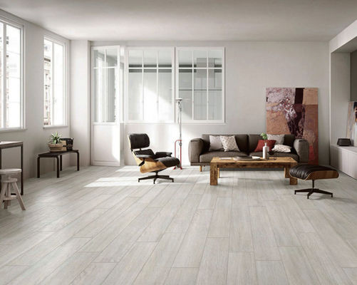 9.5mm Licht Gray Wood Tiles, SGS 200x1200mm Openlucht Houten Effect Porseleintegels