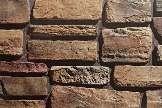 Decoratief de Baksteencement Veelkleurige 0.14cm van de Muurplattelander Gecultiveerd Steen