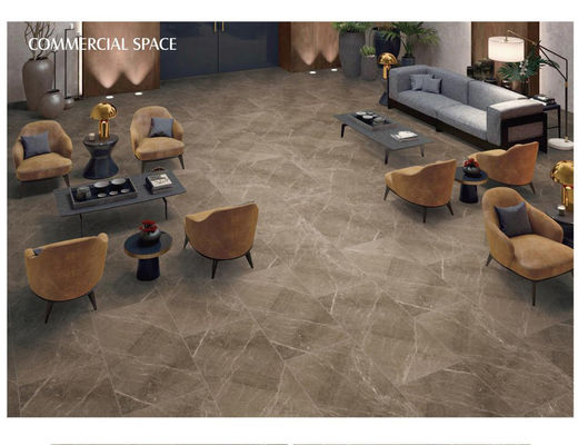 ISO 10mm de Verglaasde Tegels Matt Glazed Brown Grey Marble 600x1200mm van de Porseleinvloer