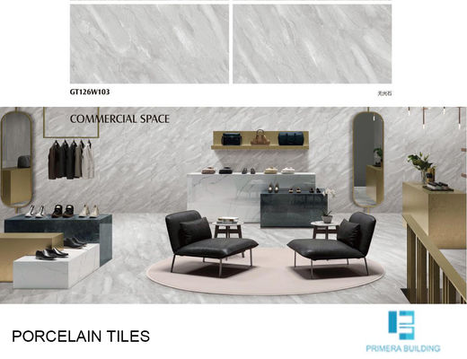 Terrazzo 600x1200mm Tegels Zachte Verglaasde Marmeren 35N/mm2 van de Porselein Binnenvloer