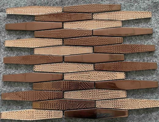 11 bladen/van het Mozaïektegels van Ctn de Decoratieve Onregelmatige Kunstenaar Wall 8mm van het Strookmetaal Verglaasde Glas