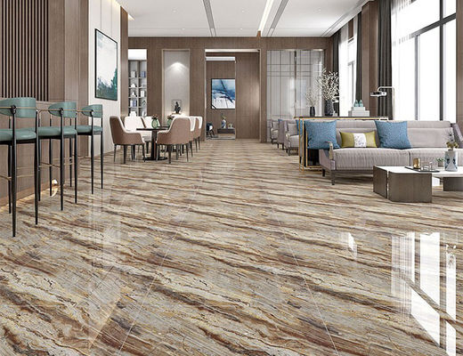 Gouden Lijn Gepolijste Geglazuurde Vitrified Tegel 800x800mm Marmer