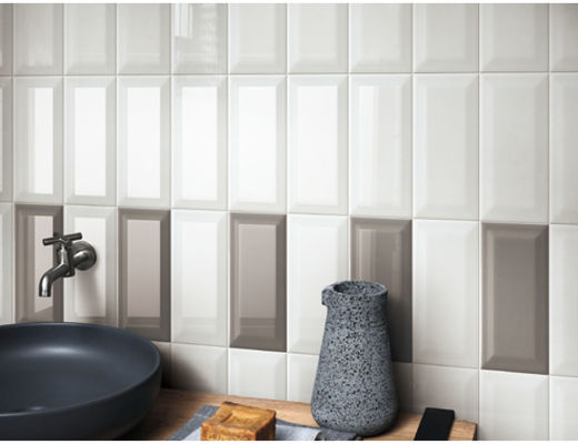 75x150 mm keramische metrotegels met beveled edge voor binnenmuren