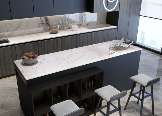 OEM Carrara Witte Gesinterde Steenplakken 15mm Dikte