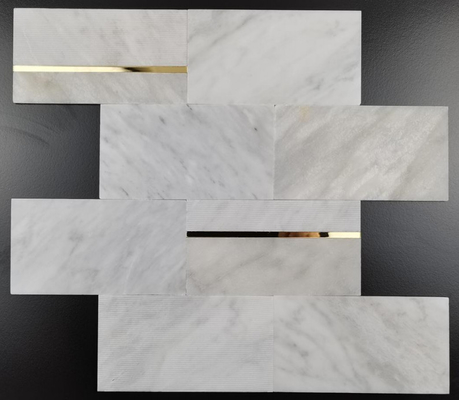 300x300mm Metal Natuursteen Mozaïektegel 4mm Dikte