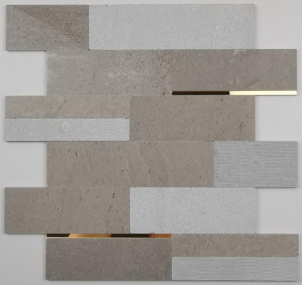 4 mm natuursteen metalen decoratie mozaïektegel 300x300 mm